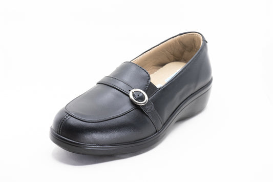 E-7503 Zapato para Dama, Casual, ancho, piel suave y plantilla memory. Ideal para pie diabético, ancho o cansado.