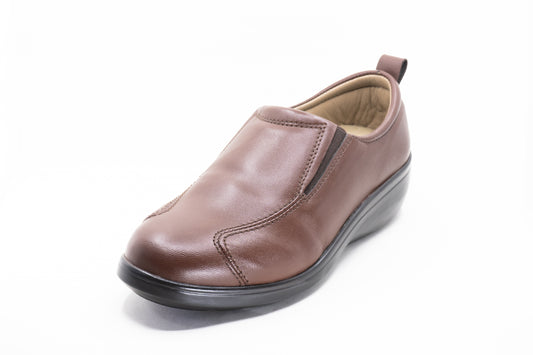 E-7510 Zapato para Dama, Casual, ancho, piel suave y plantilla memory. Ideal para pie diabético, ancho o cansado.